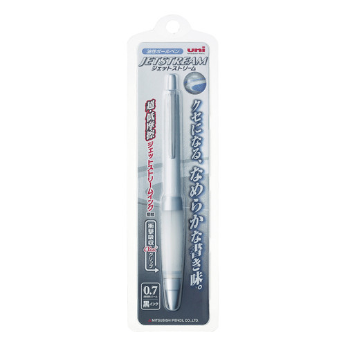 Jetstream Alpha Gel Rollerball Pen, Silver Barrel/Silver Accents, Black (0.7mm)