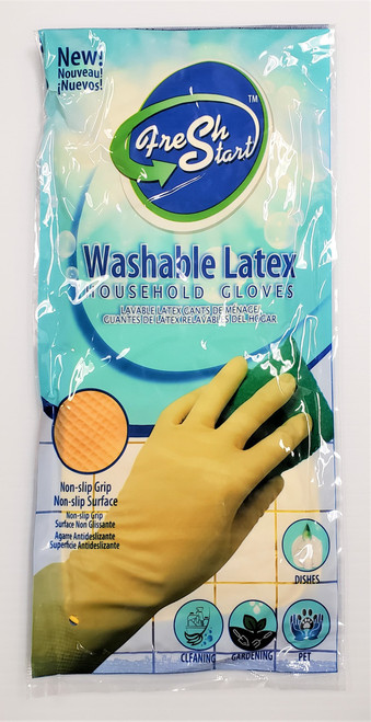 Washable Latex Household Gloves, Medium