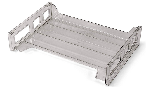 Plastic Side Loading Document Tray, Clear, Letter Size