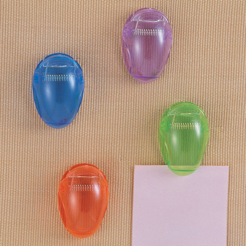 Standard Cubicle Clips, Assorted Translucent Colors, 24 Count