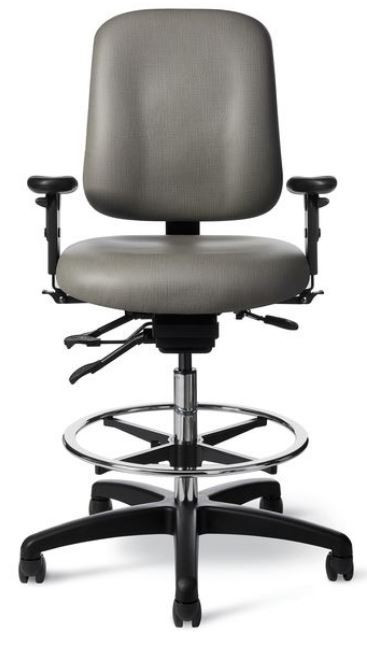 OM SEATING 24-7 INTENSIVE USE Ergonomic Stool - Black