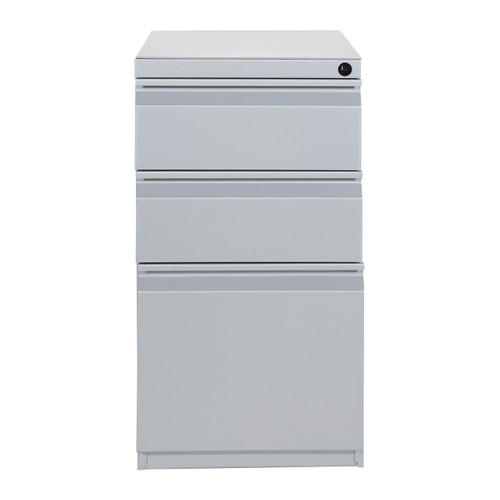 Office Star "SIS" Mobile 3 Drawer Pedestal - Silver