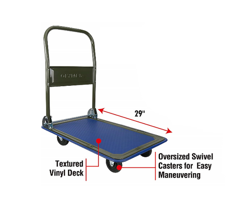 Olympia Heavy Duty Folding Cart - Blue