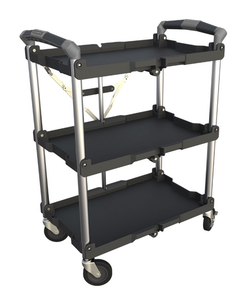 Olympia PACK-N-ROLL Collapsible Utility Cart - Black