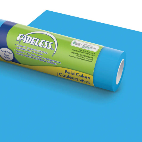 Fadeless Bulletin Board Paper, 24" x 60', Brite Blue
