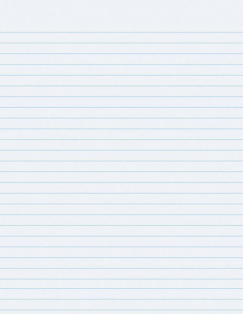 Unpunched Marginless Composition Paper, Wide Ruled, White, Letter Size (500ct.)