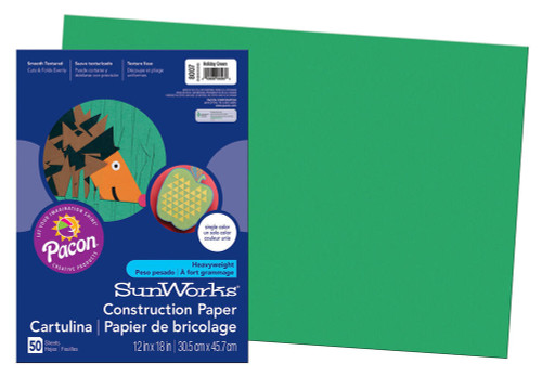 12"x18" SunWorks® Construction Paper, Holiday Green (50ct.)