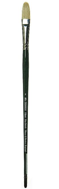 Winton Hog Filbert Brush, Long Handle, #8