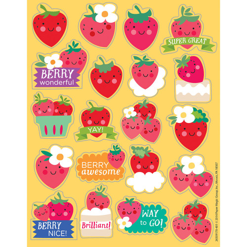 Strawberry Scented Stickers, Assorted, 80 Stickers