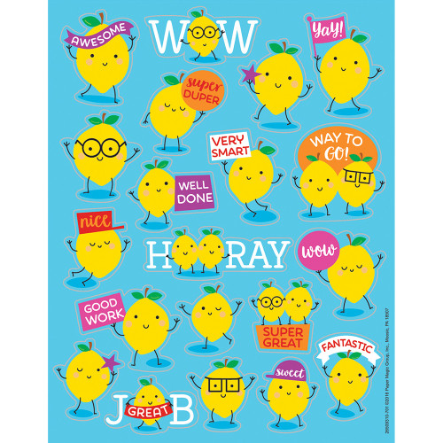 Lemon Scented Stickers, Assorted, 80 Stickers