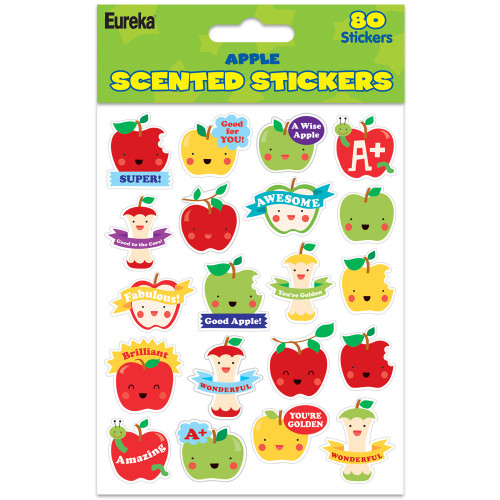 Apple Scented Stickers,  Assorted, 80 Stickers