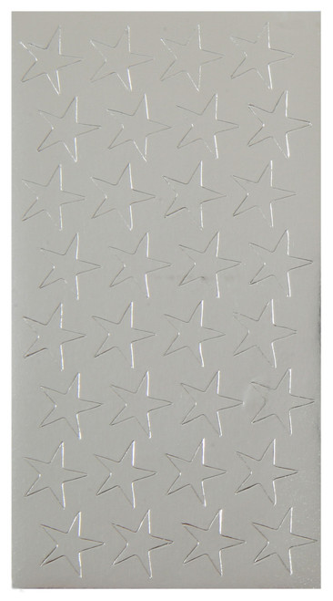 Presto-Stick Foil Star Stickers, 250 Stickers, Silver