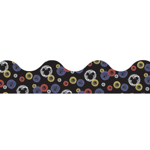 Mickey Color Pop Primary Colors Deco Trim, Scalloped, 12 ct.