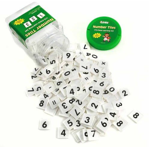 Number Tiles Tub Manipulatives, 175 pcs.