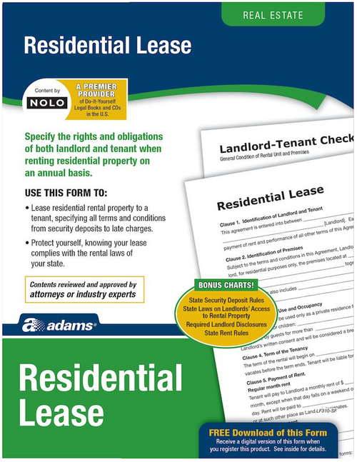 Residential Lease, Forms & Instructions