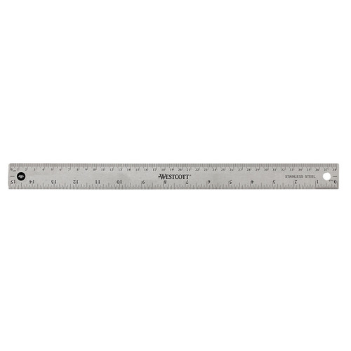 15" Stainless Steel Ruler w/ Cork Base