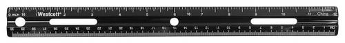 KleenEarth 12" Ruler, Black