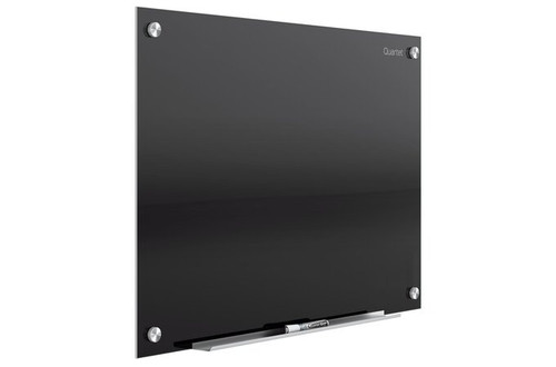 Infinity Glass Dry-Erase Board, 48"x36", Black