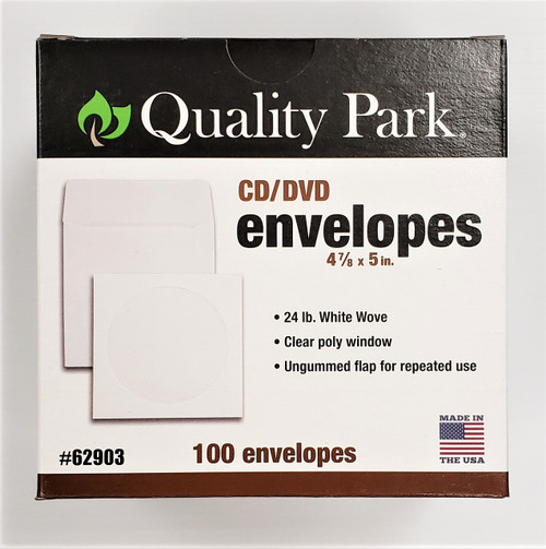 CD/DVD Envelopes, White Wove, 4-7/8" x 5"