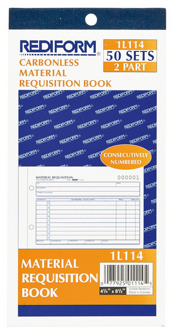 Material Requisition Book, 4-1/4" x 7-7/8"