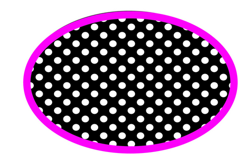 Magnetic Whiteboard Eraser, Black & White Dots