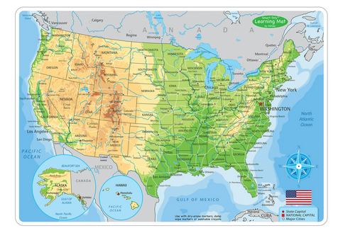 Learning Mat, US Map