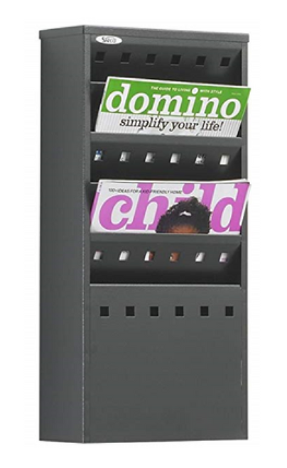 SAFCO 5-Pocket Magazine Rack - Black