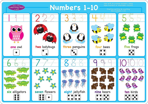 ASH95023 - Smart Poly Numbers 1-10 Learning Mat