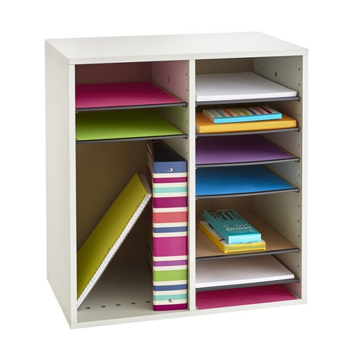 SAFCO 16-Compartment Adjustable Literature Organizer - Grey