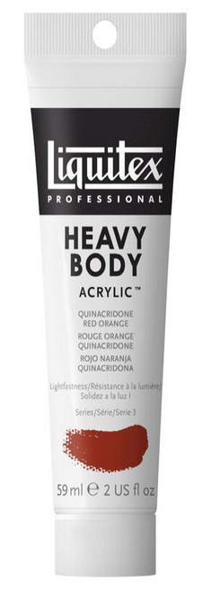 Heavy Body Acrylic Paint, 2 oz, Quinacridone Red Orange