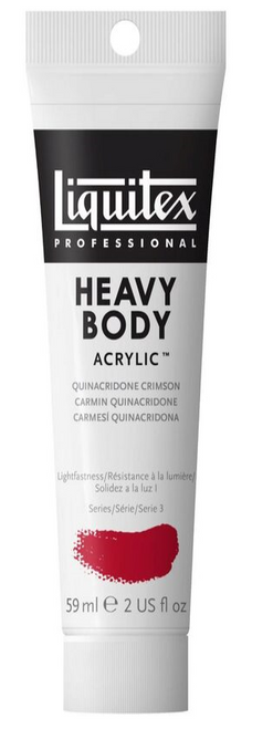 Heavy Body Acrylic Paint, 2 oz, Quinacridone Crimson