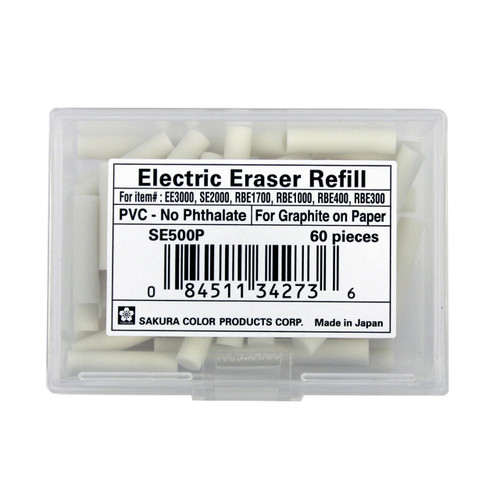 Electric Eraser Refills, White, 60/pk.