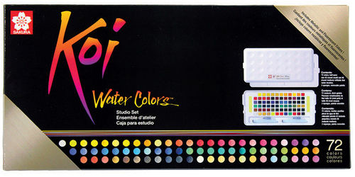 Koi Watercolors Studio Set, 72 Asst Colors