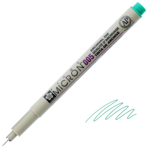 Pigma Micron 005 Pen, 0.20mm, Green