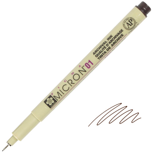 Pigma Micron 01 Pen, 0.25mm, Sepia