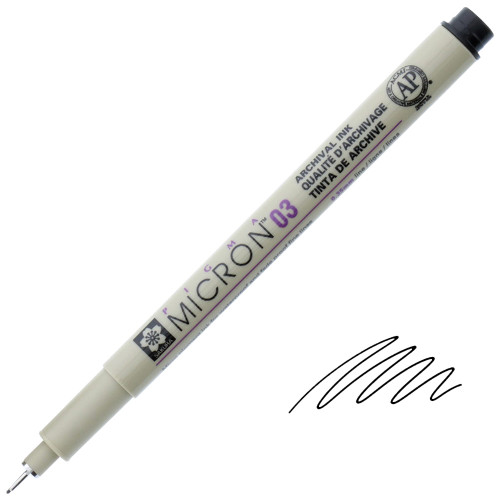 Pigma Micron 03 Pen, 0.35mm, Black