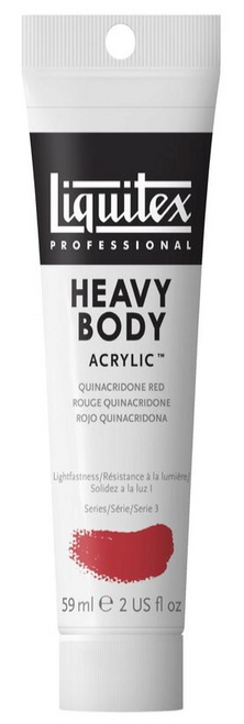 Heavy Body Acrylic Paint, 2 oz, Quinacridone Red