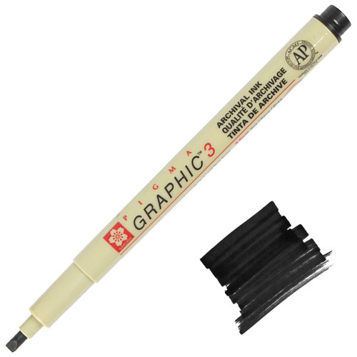 Micron Pigma Graphic 3 Pen, 3mm, Black