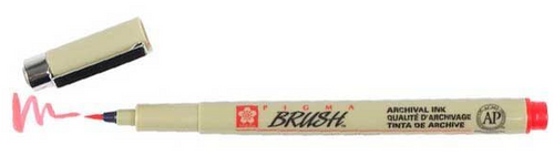 Micron Pigma Brush Pen, Red