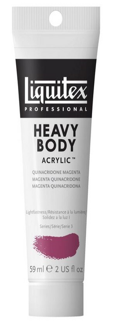 Heavy Body Acrylic Paint, 2 oz, Quinacridone Magenta