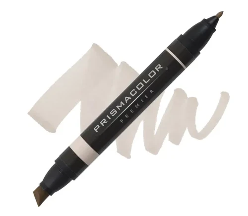 Premier Dual-Ended Marker, Chisel & Fine Tip, Putty