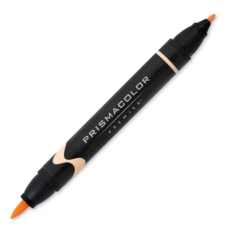 Premier Dual-Ended Marker, Fine & Brush Tip, Light Peach