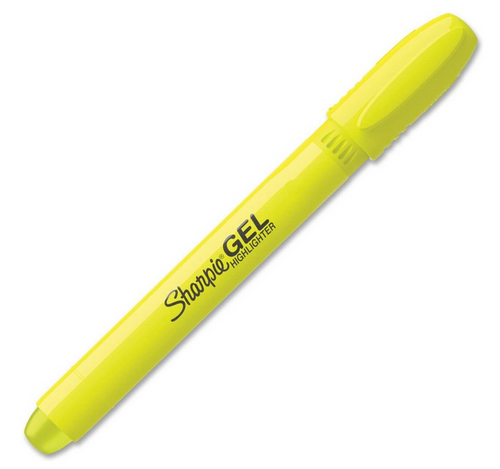 Gel Highlighter, Fluorescent Yellow