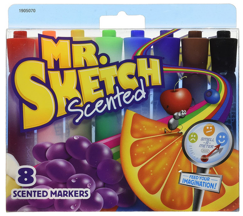 Mr.Sketch Scented Markers, Chisel Tip, Set of 8