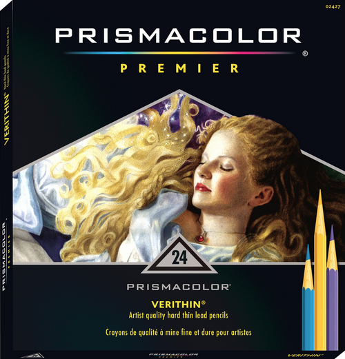 Premier Verithin Colored Pencils, Set of 24 Assorted Colors, 24 Set