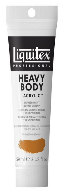 Heavy Body Acrylic Paint, 2 oz, Transparent Burnt Sienna