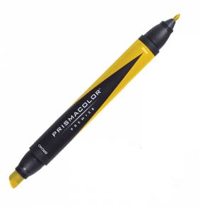 Premier Dual-Ended Marker, Chisel & Fine Tip, Ochre