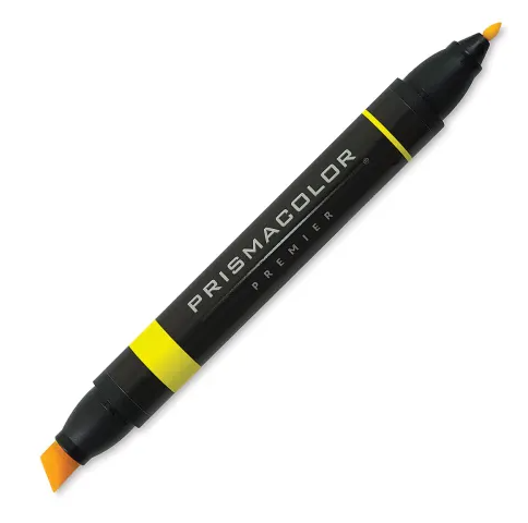 Premier Dual-Ended Marker, Chisel & Fine Tip, Canary Yellow