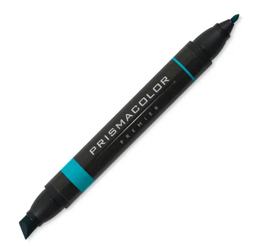 Premier Dual-Ended Marker, Chisel & Fine Tip, Aquamarine