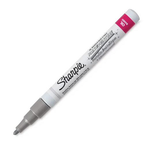 Oil Based Paint Marker, Fine, Metallic Silver